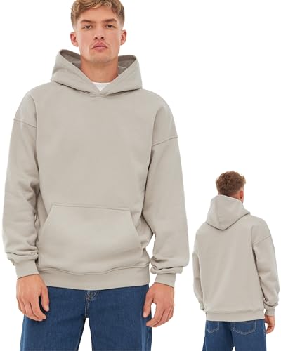 Johnny Urban Hoodie Damen & Herren Oversize Beige - Cody - Basic Kapuzenpullover mit Oversized Fit - Pullover Sweatshirt mit Kapuze & Schwerem Stoff - Einfarbig von Johnny Urban