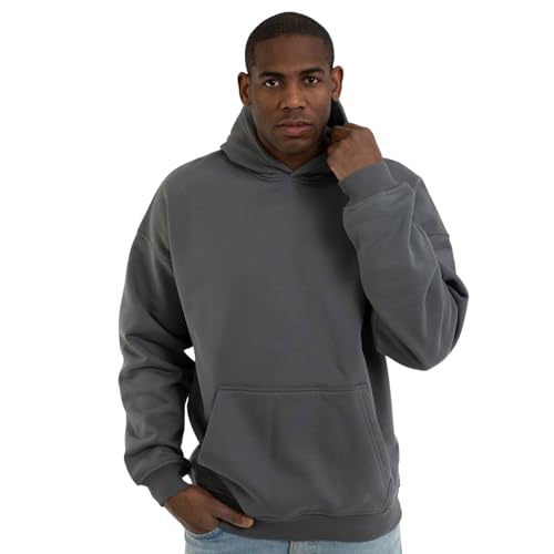 Johnny Urban Hoodie Herren & Damen Oversize Grau - Cody - Basic Kapuzenpullover mit Oversized Fit - Pullover Sweatshirt mit Kapuze & Schwerem Stoff - Einfarbig von Johnny Urban