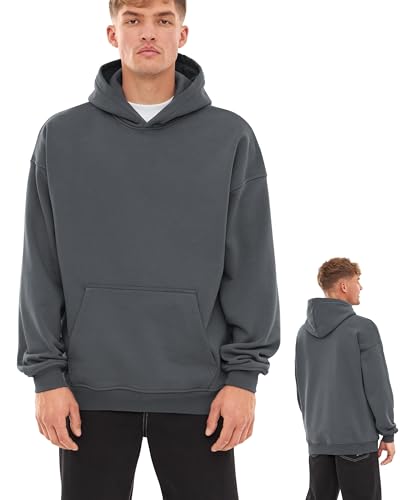 Johnny Urban Hoodie Damen & Herren Oversize Grau - Cody - Basic Kapuzenpullover mit Oversized Fit - Pullover Sweatshirt mit Kapuze & Schwerem Stoff - Einfarbig von Johnny Urban