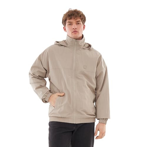 Johnny Urban Jacke Herren & Damen Beige - Lennon - Leichte Sommerjacke mit Kapuze - Unisex Übergangsjacke - Schlichte Track Jacket von Johnny Urban