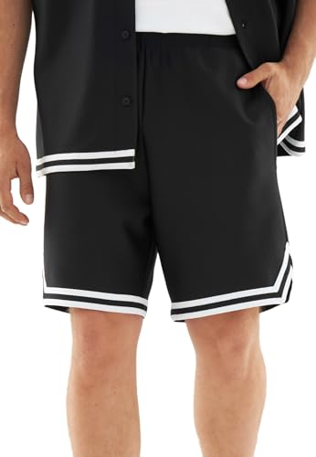 Johnny Urban Kurze Hose Herren Schwarz - Parker - Shorts mit Kordelzug - 260 GSM Stoffgewicht - Casual Basketball Shorts mit Taschen - Elastischer Bund - Freizeit Stoffhose von Johnny Urban