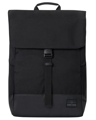 Johnny Urban Laptop Rucksack Damen & Herren & Herren Schwarz - Mika - Moderner Notebook Backpack für Schule, Uni, Fahrrad - 14L - Stylischer Backpack - Wasserabweisend von Johnny Urban