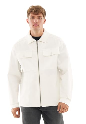 Johnny Urban Overshirt Herren Weiß - Cameron - Oversize Jacke für Frühling & Sommer - Hemdjacke mit Reißverschluss - Freizeithemd - 100% Baumwolle von Johnny Urban