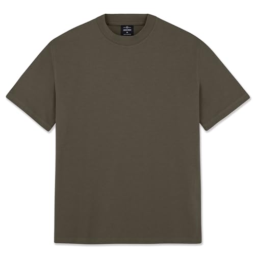 Johnny Urban Oversized Tshirt Herren & Damen Grün - Sammy - Heavy Basic Kurzarm T-Shirt Oversize - Enganliegender Kragen - Unisex - 100% Baumwolle - Einfarbig von Johnny Urban