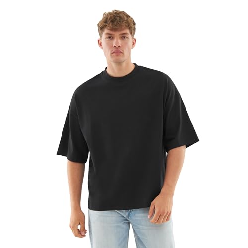 Johnny Urban Oversized Tshirt Herren & Damen Schwarz - Vic - Heavy Cotton Basic T-Shirt Oversize - Boxy Streetwear Fit - Halbarm Shirt Unisex - 100% Baumwolle - Einfarbig Johnny Urban Oversized Tshirt Herren & Damen Schwarz - Vic - Heavy Cotton Basic T-Shirt Oversize - Boxy Streetwear Fit - Halbarm Shirt Unisex - 100% Baumwolle - Einfarbig von Johnny Urban