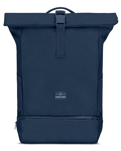 Johnny Urban Rolltop Rucksack Damen Groß Dunkelblau - Allen Large - Laptop Backpack für Uni, Business, Fahrrad - Nachhaltig - Wasserabweisend von Johnny Urban