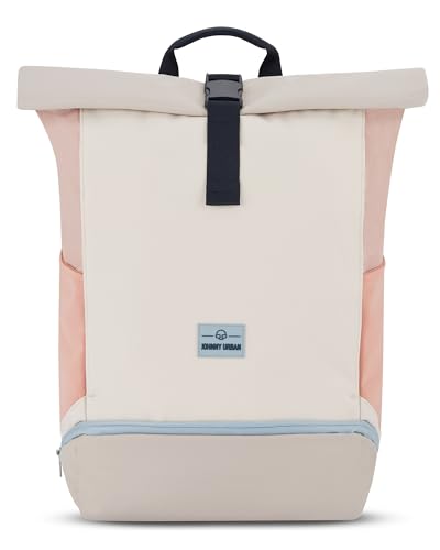 Johnny Urban Rolltop Rucksack Damen Groß Sand Rosa - Allen Large - Laptop Backpack für Uni, Business, Fahrrad - Nachhaltig - Wasserabweisend von Johnny Urban