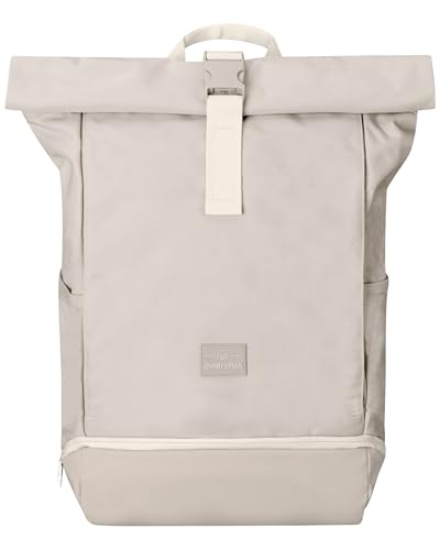 Johnny Urban Rucksack Damen & Herren Groß Beige - Allen XL -Großer Rolltop Backpack - Weekender Reiserucksack mit Bodenfach - Daypack für Uni Travel Reise - Wasserabweisend von Johnny Urban