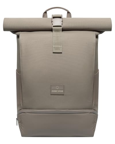 Johnny Urban Rucksack Damen & Herren Grau - Allen Medium - Rolltop Mit Laptopfach für Uni Fahrrad Business - 15L - Nachhaltig - Wasserabweisend von Johnny Urban