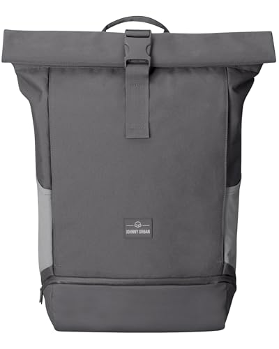 Johnny Urban Rucksack Damen & Herren Groß Grau - Allen XL -Großer Rolltop Backpack - Weekender Reiserucksack mit Bodenfach - Daypack für Uni Travel Reise - Wasserabweisend von Johnny Urban