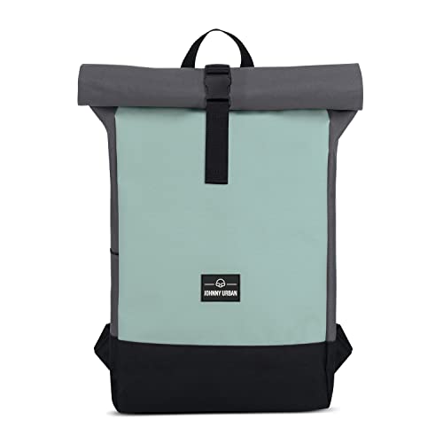 Johnny Urban Rucksack Damen & Herren Mint - Ryan - Rolltop Backpack mit Laptopfach für Uni Business Fahrrad - Nachhaltig - Wasserabweisend von Johnny Urban