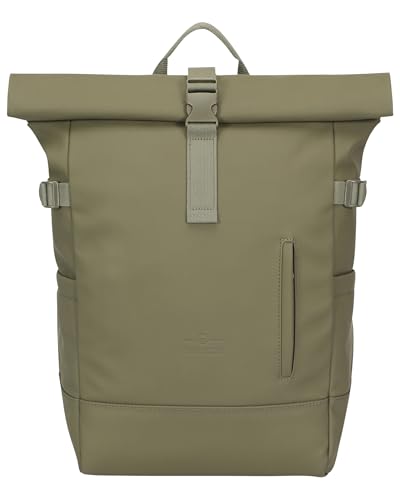 Johnny Urban Rucksack Damen Herren Grün - Harvey Large - Casual Rolltop 21l für Arbeit Reisen Uni Freizeit Sport - Sleek Series - Laptopfach bis zu 16 Zoll - Wasserabweisend von Johnny Urban