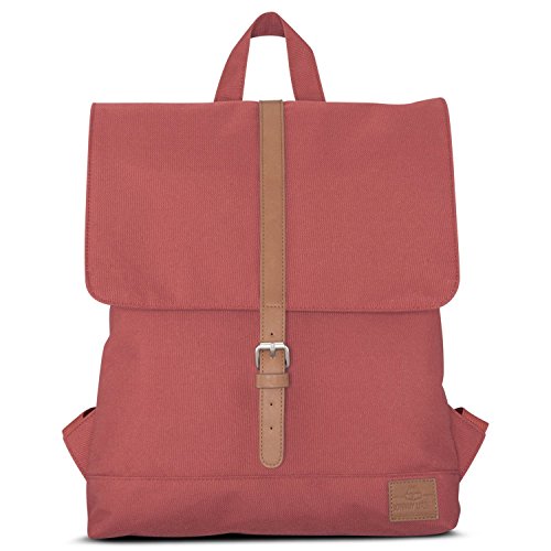 Johnny Urban Rucksack Damen - Mia - Schlanke Tasche mit Laptopfach - Aus Recyceltem PET - 7L - Wasserabweisend - Rot Braun von Johnny Urban