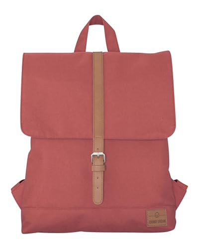 Johnny Urban Rucksack Damen - Mia - Schlanke Tasche mit Laptopfach - Aus Recyceltem PET - 7L - Wasserabweisend - Rot Braun von Johnny Urban