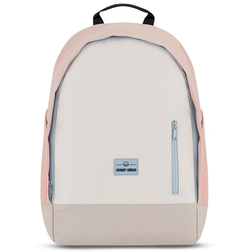 Johnny Urban Rucksack Damen & Herren Beige Rosa - Neo - Daypacks mit 16 Zoll Laptopfach für Schule, Arbeit & Uni - Sportlicher Tagesrucksack - Schulrucksack Teenager - Wasserabweisend von Johnny Urban