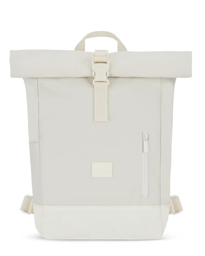 Johnny Urban Rucksack Damen & Herren Klein Weiß - Robin Small - Kleiner Rolltop Daypack mit 12 Zoll Laptopfach - Tagesrucksack für Uni City Business - Wasserabweisend von Johnny Urban