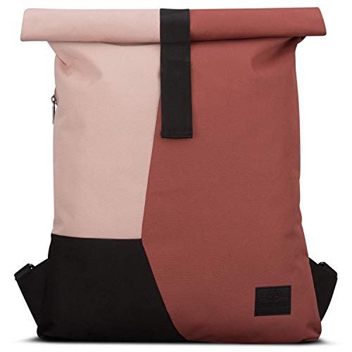 Johnny Urban Rucksack Damen & Herren Rot Rosa - Oskar - Moderner Turnbeutel Rolltop für Sport und Reisen - Diebstahlsicherer Tagesrucksack - Wasserabweisend von Johnny Urban