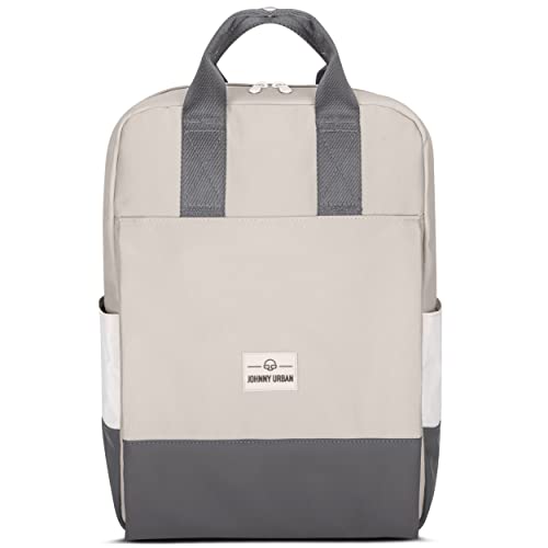 Johnny Urban Rucksack Damen & Herren Sand Grau - Jona Large - Stylischer Tagesrucksack mit Laptopfach für Uni, Business, Schule - Nachhaltig - Wasserabweisend von Johnny Urban