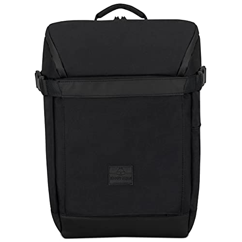 Johnny Urban Rucksack Damen & Herren Schwarz - Luca - Moderner Laptop Backpack für Uni Schule Arbeit - Flexible Front - Nachhaltig - Wasserabweisend von Johnny Urban