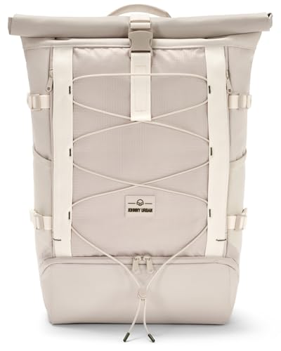 Johnny Urban Rucksack Herren & Damen Beige - Allen Large Move - Großer Rolltop Backpack für Freizeit Reisen Uni - 16 Zoll Laptopfach - Wasserabweisend von Johnny Urban