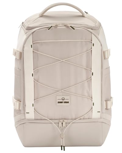 Johnny Urban Rucksack Herren & Damen Beige - Jack - Daypack für Travel Freizeit Sport - Tagesrucksack mit vielen Fächern - 16 Zoll Laptopfach & Trolley Strap - Wasserabweisend von Johnny Urban