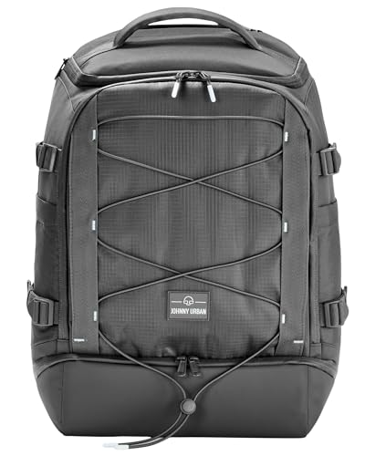 Johnny Urban Rucksack Herren & Damen Grau - Jack - Daypack für Travel Freizeit Sport - Tagesrucksack mit vielen Fächern - 16 Zoll Laptopfach & Trolley Strap - Wasserabweisend von Johnny Urban