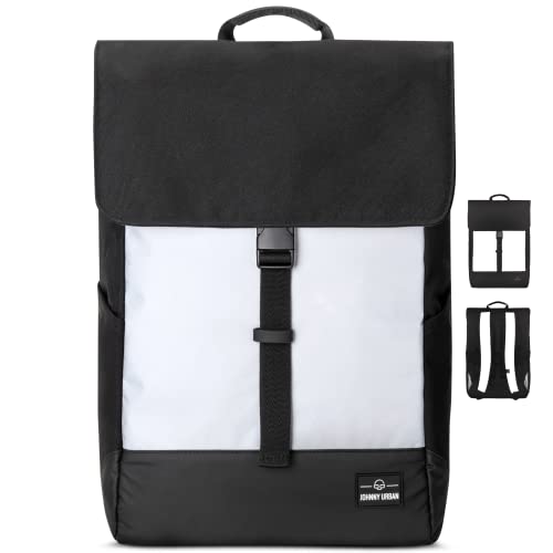 Johnny Urban Rucksack Reflektierend Damen & Herren - Mika Reflective - Rolltop für Fahrrad Uni Schule - Reflektierender Fahrradrucksack - Stylischer Backpack - Wasserabweisend von Johnny Urban