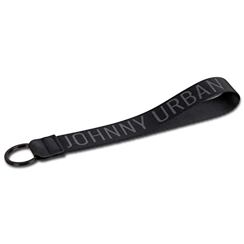 Johnny Urban Schlüsselanhänger Schwarz Damen & Herren Nick Schlüsselband Lang aus Robustem Nylon & Kunstleder mit Metallring - Hochwertiges Lanyard mit Logo Schriftzug von Johnny Urban