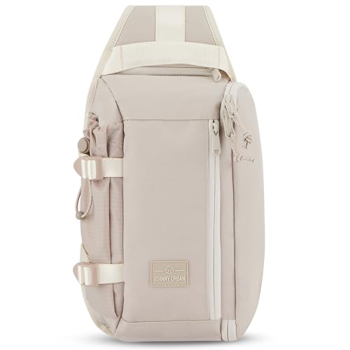 Johnny Urban Slingbag Damen Herren Beige - Charlie - Crossbody Schultertasche Travel Wandern Outdoor Reisen - Reißfestes & Langlebiges Material - Fach für Wasserflasche von Johnny Urban