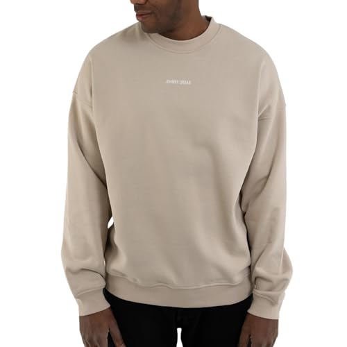 Johnny Urban Sweatshirt Herren & Damen Oversized Beige - Carter - Heavy Basic Pullover - Crewneck in Oversize Fit - Enganliegender Kragen - Unisex - Schwerer Stoff von Johnny Urban