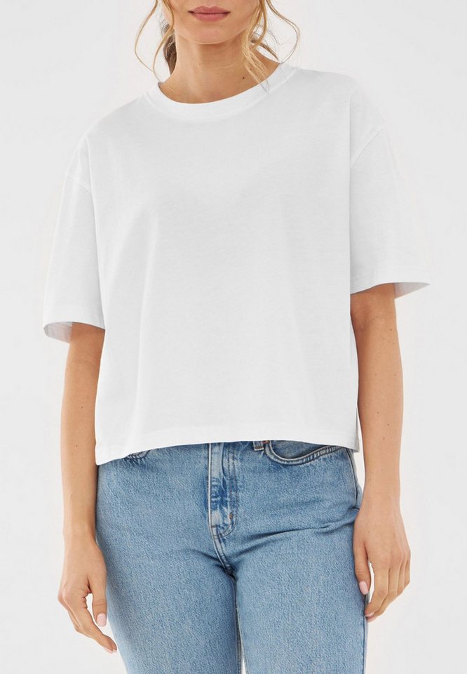 Johnny Urban T-Shirt Zoey Oversize Cropped T-Shirt Kurzes Tshirt mit Rundhalsausschnitt von Johnny Urban