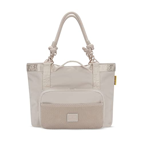 Johnny Urban Weekender Damen Beige - Cassie - Faltbare Shopper Tasche für Handgepäck Sport Reisen - Kleine Travel Bag - Reisetasche - Wasserabweisend von Johnny Urban