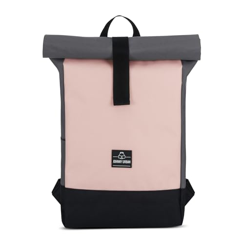 Johnny Urban Rucksack Damen & Herren Rosa - Ryan - Rolltop Backpack mit Laptopfach für Uni Business Fahrrad - Nachhaltig - Wasserabweisend von Johnny Urban