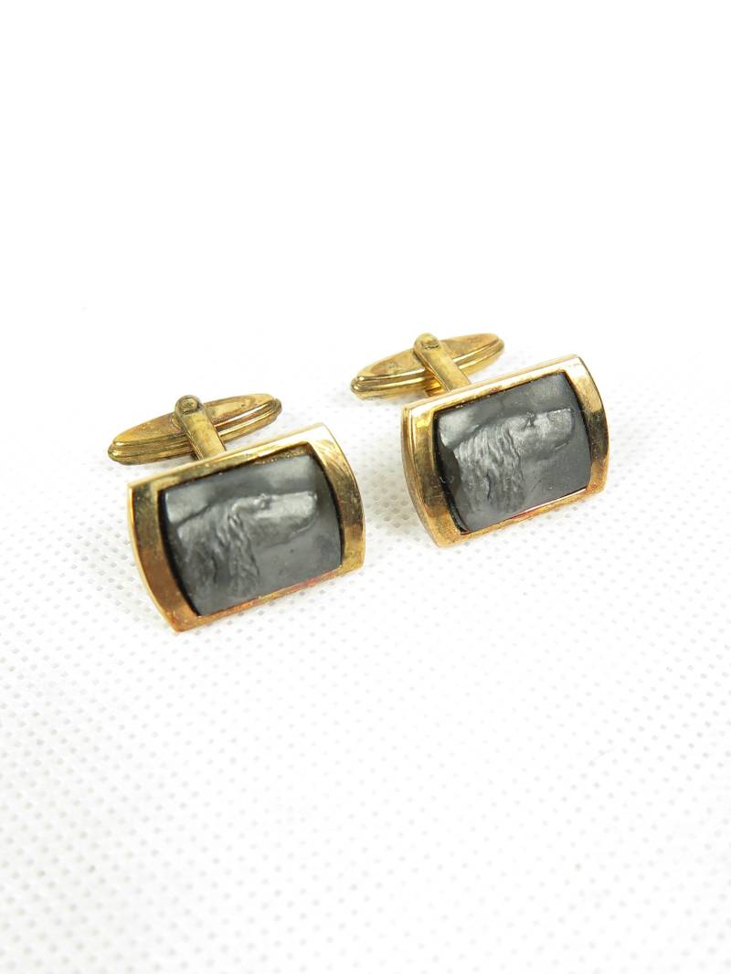 60Er Manschettenknöpfe Jagdhund #14111 von JohnnyVintageShop