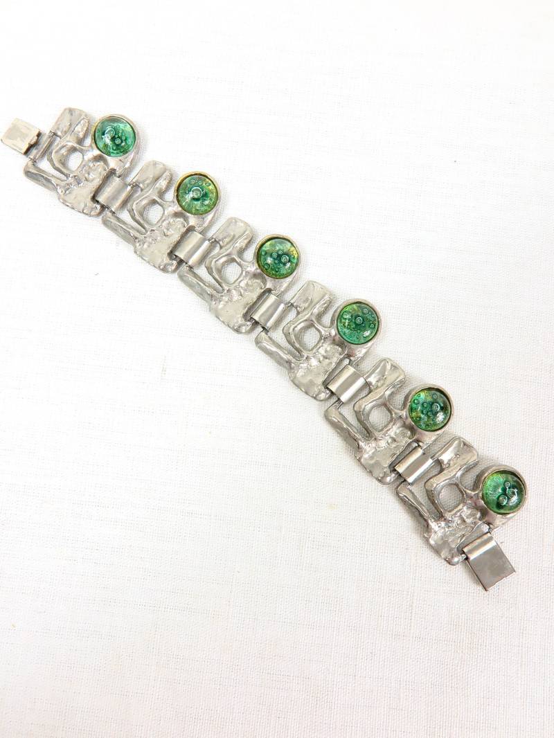 70Er Armband Mit Glassteinen #13449 von JohnnyVintageShop