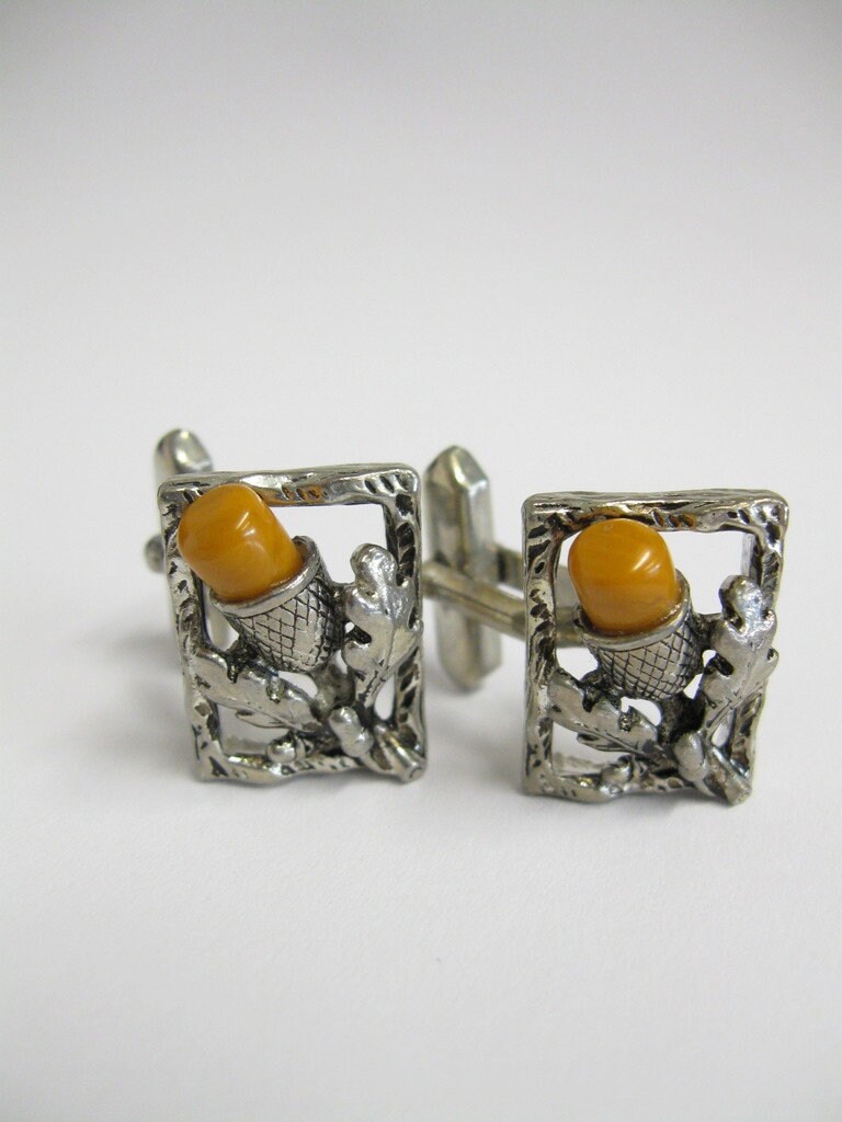 70Er Manschettenknöpfe Eichel #4877 von JohnnyVintageShop