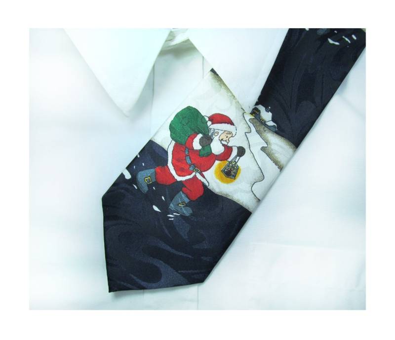 Herren Weihnachten Kleidung - Santa Krawatte, Klebrig Krawatte Urlaub Seidenkrawatte # T 1 von JohnnysApparel