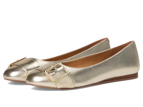 Johnston & Murphy Claire Damen-Pantoletten mit Gürtel, flach, metallic-goldfarben, 42 EU von Johnston & Murphy