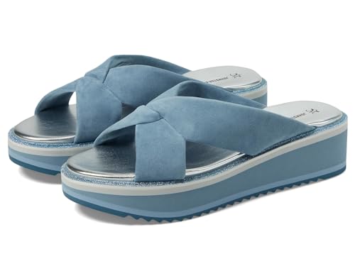 Johnston & Murphy Damen Grace Cross Band Slide Slipper, Schiefer, Blau, 42 EU von Johnston & Murphy