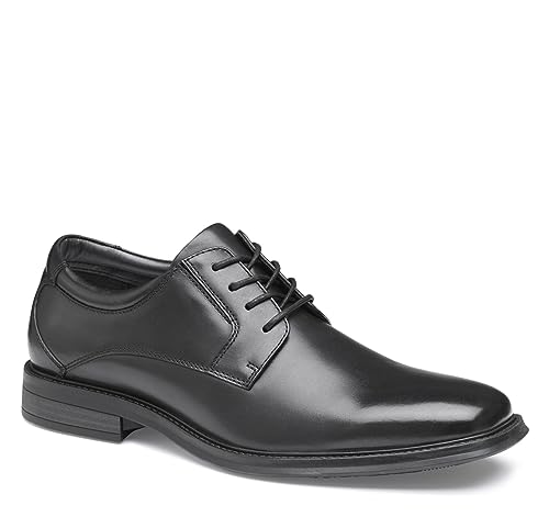 Johnston & Murphy Herren Ardmore Lace Up Blucher Shoe - Herren Anzugschuhe, Lederschuhe für Männer, Schwarz Leder, 44.5 EU von Johnston & Murphy