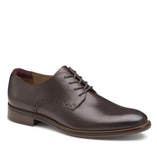 Johnston & Murphy Herren Conard 2.0 Plain Toe Shoe - Herren Anzugschuhe, Anzugschuhe für Männer, Reichhaltige italienische Lederschuhe, Herren Arbeitsschuhe, gepolstertes Fußbett & Gummisohle von Johnston & Murphy