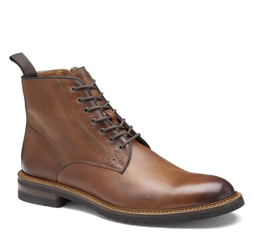 Johnston & Murphy Herren Hartford Plain Toe Boot Stiefelette, Hellbraunes italienisches Kalbsleder, 42 EU von Johnston & Murphy