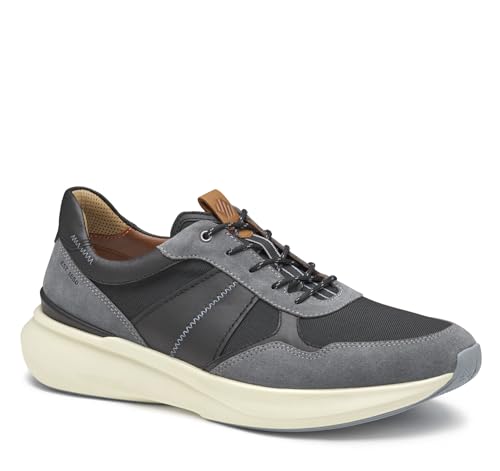 Johnston & Murphy Herren Xc4 Declan Jogger Sneaker, Grau Wp Wildleder/Schwarz Wp Fg, 41 EU von Johnston & Murphy