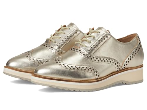 Johnston & Murphy Ulyssa Wingtip Oxford-Stiefel für Damen, metallic-goldfarben, 37 EU von Johnston & Murphy