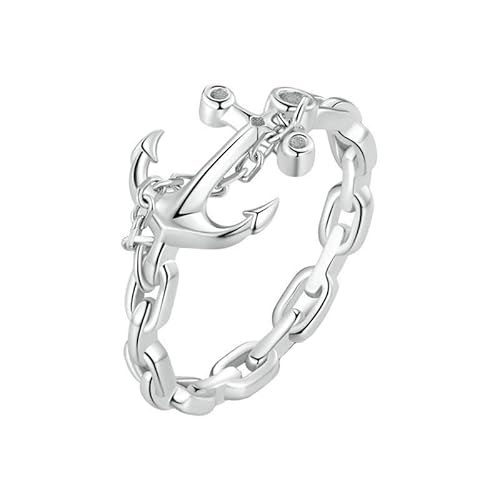 Joielavie Ring Kette Anker Silber 925 Schmuck Damen Mädchen, Sterling Silber von Joielavie