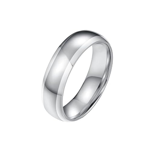 Joievievie 6 mm Ring für Herren aus Edelstahl, glatte Oberfläche, zweifarbig, Ehering, Verlobungsring, Hochzeitsschmuck, Edelstahl Joievievie 6 mm Ring für Herren aus Edelstahl, glatte Oberfläche, zweifarbig, Ehering, Verlobungsring, Hochzeitsschmuck, Edelstahl von Joievievie