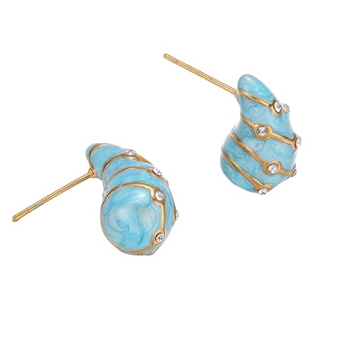 Joievievie Ohrstecker, Wassertropfen, Emaille, Zirkonia, Ohrstecker, Edelstahl, Modeschmuck, Damen, Mädchen, Edelstahl von Joievievie