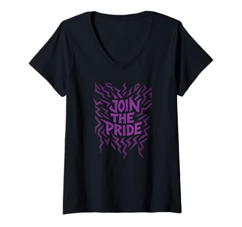 Damen Passendes Tribal-Tattoo-Muster für Kinder von Join The Pride für Halloween T-Shirt mit V-Ausschnitt von Join The Pride Halloween Matching Tribal Pattern