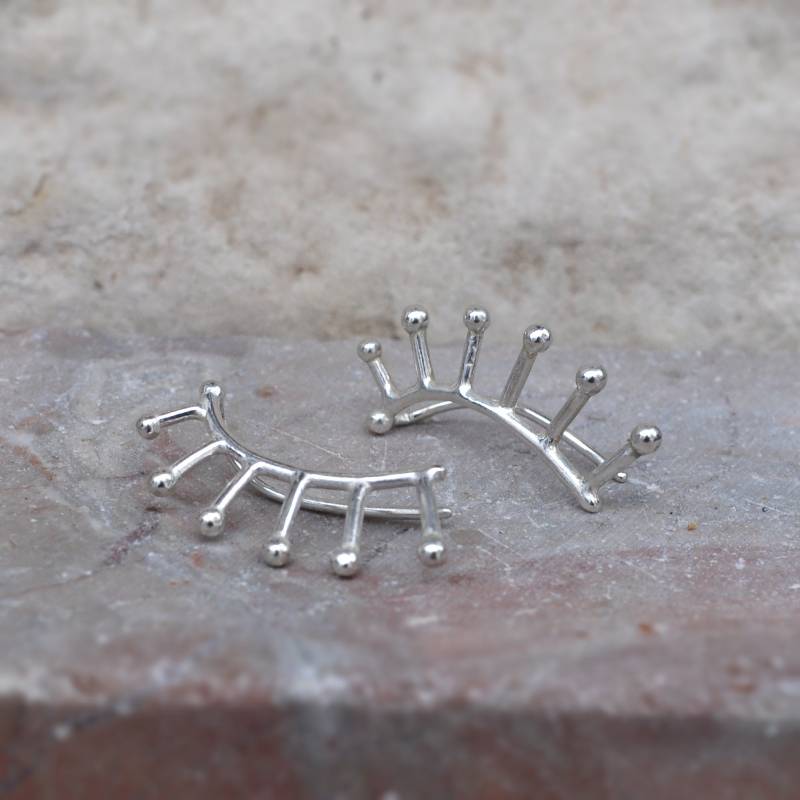 sterling Silber Ohrmanschette Moderne Wickelohrringe von JoinJewels