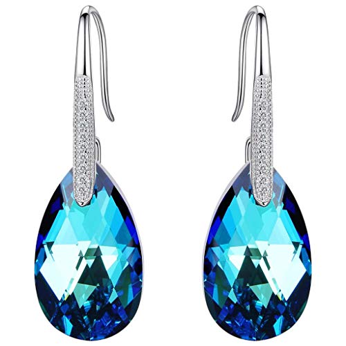 Clearine Ohrringe Kristall Teardrop 925 Hochzeit Braut CZ Träne Ohrhänger Blau Silber Ton Clearine Ohrringe Kristall Teardrop 925 Hochzeit Braut CZ Träne Ohrhänger Blau Silber Ton von Clearine
